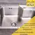 Bacha Cocina Sobre Mesada De 57x43x22 + Canasto + Dispenser - INOXAR