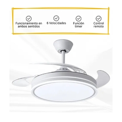 Ventilador de techo con luz led a control remoto - comprar online