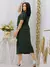 Vendedor Indicado conjunto cropped alongado despojado feminino + saia midi com fenda frontal moletinho para trabalho ou passeio