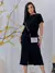 Vendedor Indicado conjunto cropped alongado despojado feminino + saia midi com fenda frontal moletinho para trabalho ou passeio - loja online