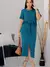 Vendedor Indicado conjunto cropped alongado despojado feminino + saia midi com fenda frontal moletinho para trabalho ou passeio - MAG