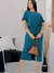 Vendedor Indicado conjunto cropped alongado despojado feminino + saia midi com fenda frontal moletinho para trabalho ou passeio - MAG