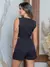YING ZI Conjunto Feminino Cropped e Short Saia Social Alfaiataria Forêt Mode - MAG