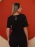conjunto de blusa com manga curto e calça pantalona de alfaiataria C606 - comprar online