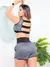 Conjunto Esportivo Feminino Academia Dry Fit Furadinho Cropped sem Bojo e Short com Bolsos - comprar online
