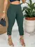 CALÇA CAPRI FEMININA JACQUARD LINHO COM BOLSO E BOTAO. - loja online