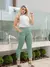 CALÇA CAPRI FEMININA JACQUARD LINHO COM BOLSO E BOTAO. - loja online