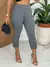 CALÇA CAPRI FEMININA JACQUARD LINHO COM BOLSO E BOTAO. na internet