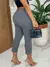 CALÇA CAPRI FEMININA JACQUARD LINHO COM BOLSO E BOTAO. - loja online