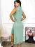 VESTIDO TUBINHO FEMININO MIDI COM CAPA