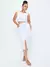 Conjunto Feminino Cropped e Saia Midi Malha Crepe - loja online