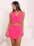 Imagem do YING ZI Conjunto Feminino Cropped e Short Saia Social Alfaiataria Forêt Mode