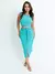 Conjunto Feminino Cropped e Saia Midi Malha Crepe - MAG