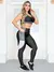 Conjunto de Academia Fitness Feminino com Cropped Sem Bojo e Calça com Recorte Colorido - loja online
