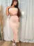 Vestido Feminino Midi Com Fenda Sem Alça Detalhe Metal Prata na internet