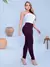 Vendedor Indicado Calça Jeans Feminina Vinho Cintura Alta com muita Lycra Bordo - comprar online