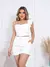 Conjunto strass babado