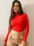 Blusa Básica Manga Longa Casual de Frio Feminina