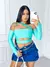 Cropped top cropt blusinha feminino collant malha manga longa