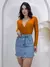 Body Feminino Manga Longa Bojo Frente Transpassada Marquezine