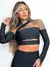 Cropped top cropt blusinha feminino collant malha manga longa - comprar online