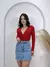 Body Feminino Manga Longa Bojo Frente Transpassada Marquezine - loja online