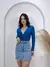 Body Feminino Manga Longa Bojo Frente Transpassada Marquezine na internet