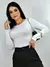 Blusa Manga Longa Gola O Básica Casual T-shirt na internet