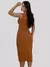 Conjunto Feminino Cropped e Saia Midi Malha Crepe