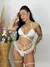 Conjunto De Lingerie Feminino com Correntes Sexy Cinta Liga Sensual Feminino Luxo