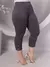 CALÇA CAPRI FEMININA JACQUARD LINHO COM BOLSO E BOTAO. - MAG