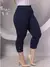 CALÇA CAPRI FEMININA JACQUARD LINHO COM BOLSO E BOTAO. - comprar online