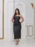 Vendedor Indicado Vestido Longuete Couro Tomara que Caia Franzido na Lateral - comprar online