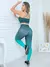 Conjunto Feminino Fitness Degradê Academia Fitness Top com Bojo Removível e Calça Legging Cintura Alta