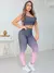 Conjunto Feminino Fitness Degradê Academia Fitness Top com Bojo Removível e Calça Legging Cintura Alta - loja online