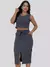 Conjunto Feminino Cropped e Saia Midi Malha Crepe na internet