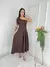 Vendedor IndicadoVestido midi luxo lisa duna linho com laço um ombro na internet
