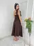 Vendedor IndicadoVestido midi luxo lisa duna linho com laço um ombro