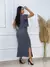Conjunto Feminino Blusa Cropped e Saia