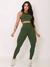 Conjunto de Calça Legging + Top Nadador Reforça Feminina Disfarça Celulites Cintura Alta Realça Costura Reforçada