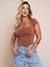Blusa Feminina Básica Decote Quadrado Manga Curta Baby Look Moda Casual Versátil Blogueira Gringa - loja online