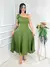 Vendedor IndicadoVestido midi luxo lisa duna linho com laço um ombro - comprar online