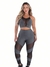 Conjunto Tule Liso Preto Roupas De Academia Fitness Calça Legguing Feminina Com Top Sutiãs Esportivos - comprar online