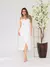 vestido midi de alfaiataria de alcinha - loja online