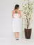 vestido midi de alfaiataria de alcinha - comprar online