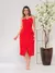 vestido midi de alfaiataria de alcinha - comprar online
