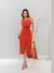 vestido midi de alfaiataria de alcinha - loja online
