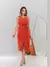 vestido midi de alfaiataria de alcinha - loja online