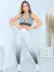 Conjunto Feminino Fitness Degradê Academia Fitness Top com Bojo Removível e Calça Legging Cintura Alta