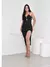 Vestido Curto Com Argola e Fenda